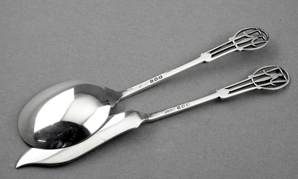 Boxed Silver Butter Knife and Jam Spoon  - Wedding Present
